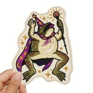 Embroidered Toad Wizard Patch